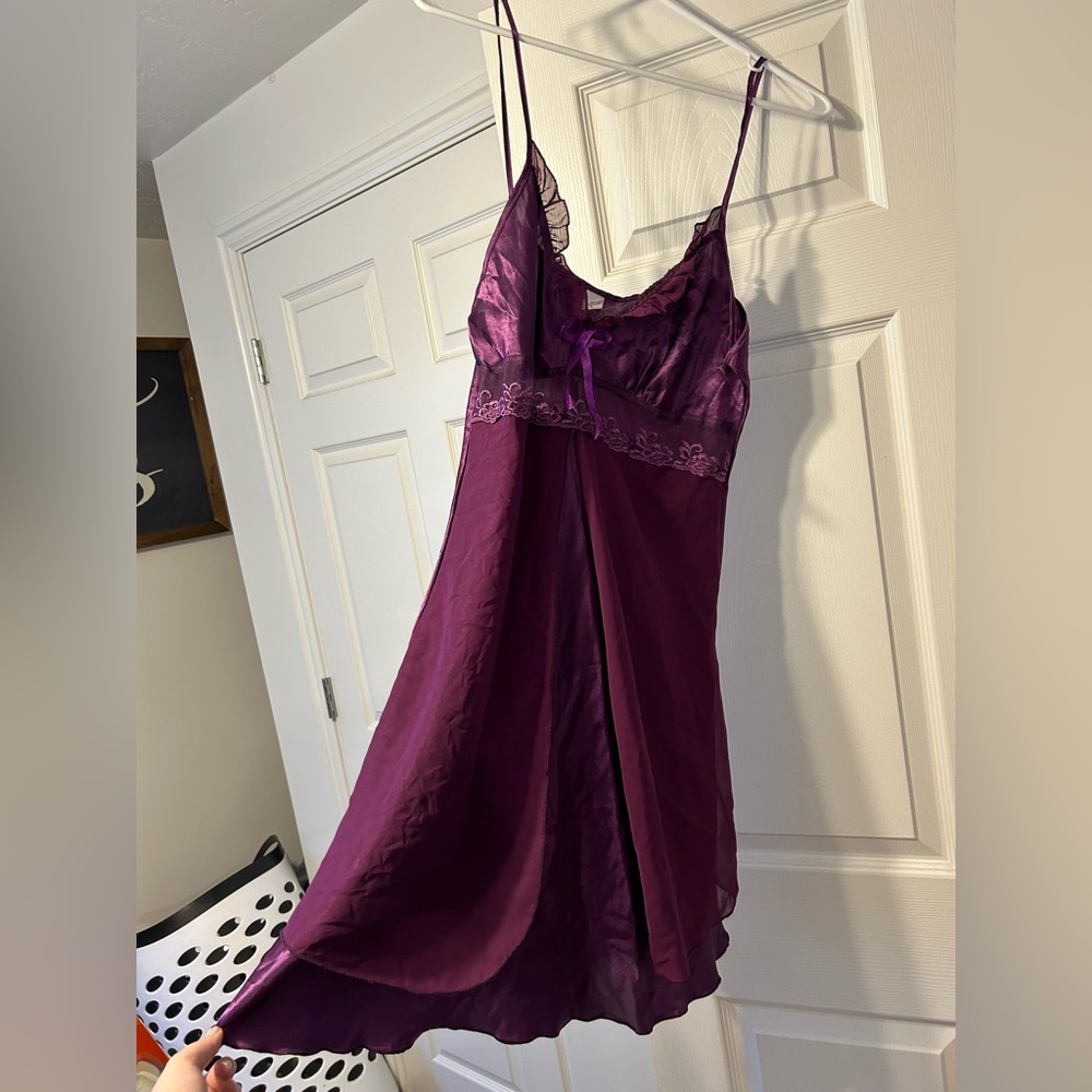 Womens purple slip dress size large